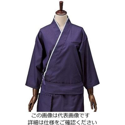 遠藤商事 男女兼用ブライトデニム作務衣 紫 3L SLB710-2 1枚 62-6641-89（直送品）