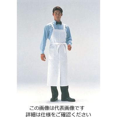 遠藤商事 ロングエプロン (ホワイト) SGL1208-2 1枚 62-6644-15（直送品）