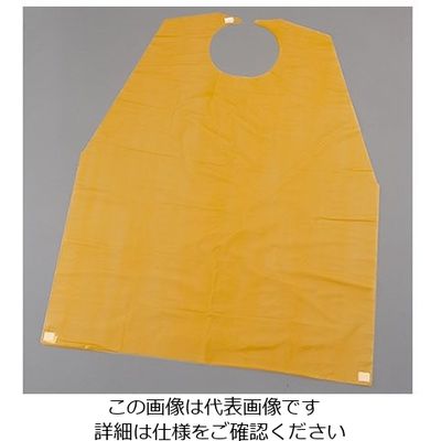 中部物産貿易 シール付介護用エプロン(50枚入) オレンジ 62-6630-42 1ケース(50枚)（直送品）