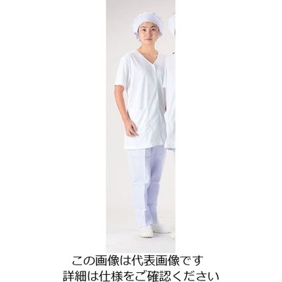 福田商店 テクノファインコート 女子襟無し半袖白衣 LL NR-449 1枚 62-6635-79（直送品）