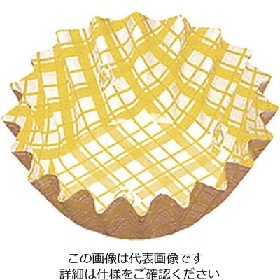 アヅミ産業 紙カップ ココケース 丸型(500枚入) 黄 5 1ケース(500枚) 62-6648-77（直送品）