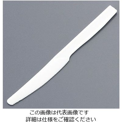 アサヒ徳島 使い捨てナイフ 特大(500本入) 白 袋入 62-6651-25 1ケース(500本)（直送品）