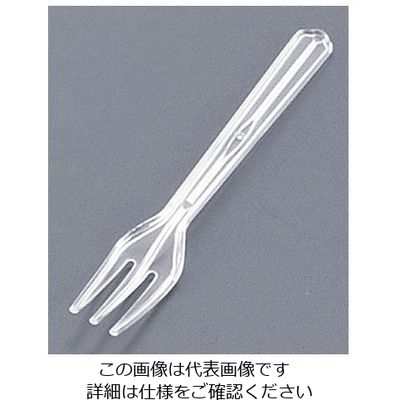 アサヒ徳島 使い捨てフォーク #110(500本入) 透明 袋入 62-6651-30 1ケース(500本)（直送品）