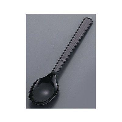 アサヒ徳島 使い捨てスプーン #160(500本入) 黒 袋入 62-6651-34 1ケース(500本)（直送品）