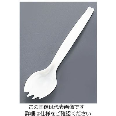 アサヒ徳島 使い捨てフォークスプーン #160 (500本入)白 袋入 62-6651-35 1ケース(500本)（直送品）