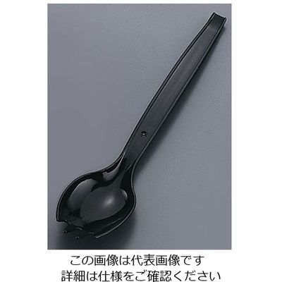 アサヒ徳島 使い捨てフォークスプーン #160 (500本入)黒 袋入 62-6651-36 1ケース(500本)（直送品）