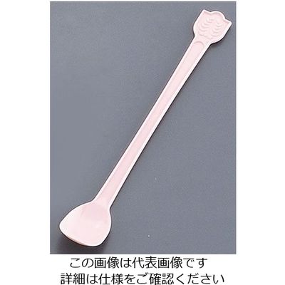 アサヒ徳島 使い捨てマドラースプーン(500本入) ピンク 袋入 62-6651-39 1ケース(500本)（直送品）
