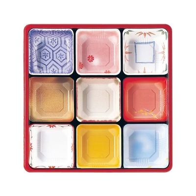 遠藤商事 夢彩ごぜん(50枚入)TSRーBOX 80ー80 中仕切II 柄付 62-6652-12 1ケース(50枚)（直送品）