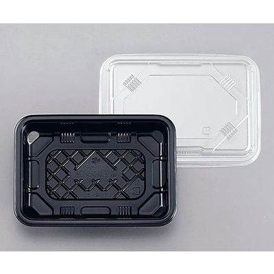 遠藤商事 夢彩ごぜん TSRー10 黒/透明(100セット) 62-6652-28 1ケース(100セット)（直送品）