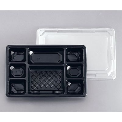 遠藤商事 夢彩ごぜん TSRー90ー60 黒/透明(50セット) 62-6652-29 1ケース(50セット)（直送品）