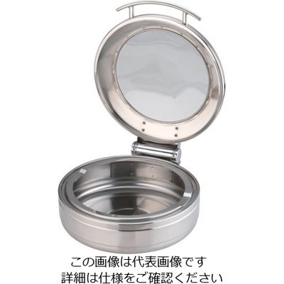 三宝産業 ロイヤル丸チェーフィング フードパン無 ガラスカバー式 小 J305 1個 62-6657-39（直送品）