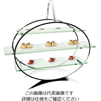 遠藤商事 KINGO オーバルフードフレーム 大(ガラスプレート) 62-6679-80 1個（直送品）