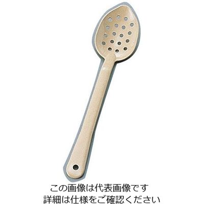 カーライルフードサービスプロダクツ ポリカーボネイト サービススプーン (丸穴付)ベージュ #4421 1本 62-6668-51（直送品）