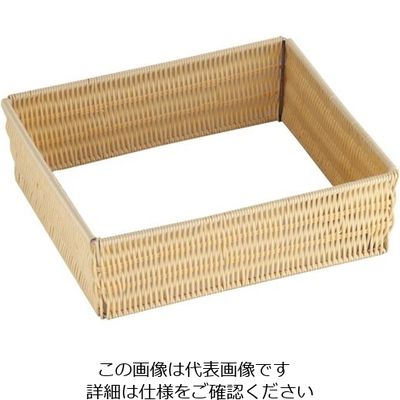 萬洋 樹脂ラタン ガストロノームパンフレーム 2/3サイズ ナチュラル 62-6672-51 1個（直送品）