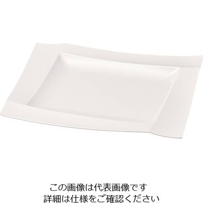 若泉漆器 メラミン 渕付長角皿 中 40cm 62-6675-09 1個（直送品）
