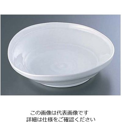エムズジャパン 白釉たわみ8.0大皿 深 B03-35 1個 62-6675-79（直送品）
