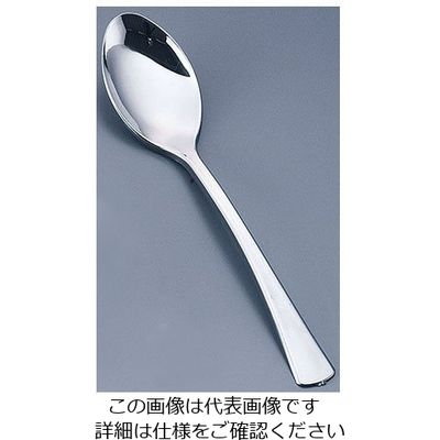 ティー・ティー・シー プラシルバー ハード デザートスプーン Dー001(20本入) 62-6679-32 1ケース(20本)（直送品）