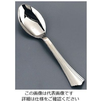 ティー・ティー・シー プラシルバー デザートスプーン (40本入) B-M-003 1ケース(40本) 62-6679-35（直送品）
