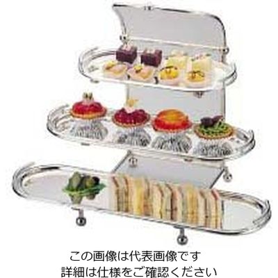 三宝産業 UK18ー8 3段小判ケーキスタンドB 62-6692-08 1個（直送品）
