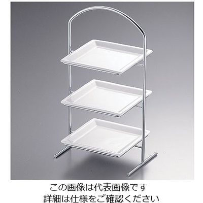 三宝産業 UK 18ー8プチハイティースタンド スクエア(スタンドのみ) 62-6692-13 1個（直送品）
