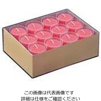 ペガサス・キャンドル カップ入 カラーキャンドルローソク レッド (24ヶ入) 62-6698-44 1箱(24個)（直送品）