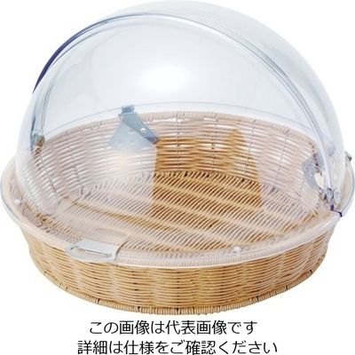 トーダイ PPベーカリーバスケット 丸型 47型 カバー付 62-6692-91 1個（直送品）