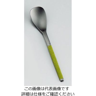 サクライ ステンレス布着せカトラリー 紗綾(さや) 和匙(ワサジ)抹茶 62-6721-49 1本（直送品）
