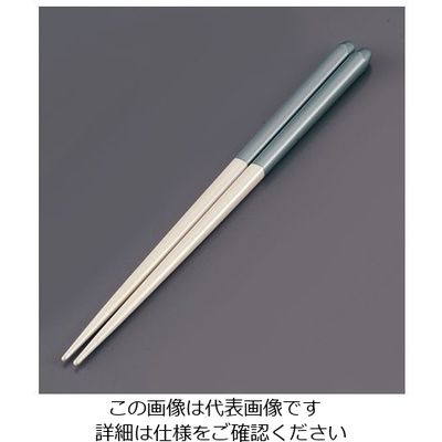 リック 木製 ブライダル箸(5膳入) パールホワイト/ブルー 62-6727-57 1ケース(5膳)（直送品）