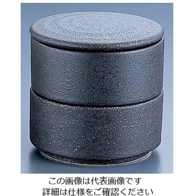 アズワン 丸型 二段重 黒 Yー023 62-6788-61 1個（直送品）