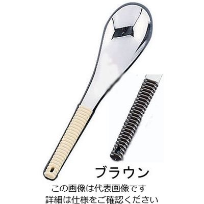 ワダコーポレーション 18ー8味道楽 レンゲスプーン 穴無 ブラウン 62-6790-46 1本（直送品）