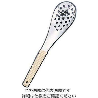 ワダコーポレーション 18ー8味道楽 レンゲスプーン 穴明 アイボリー 62-6790-47 1本（直送品）