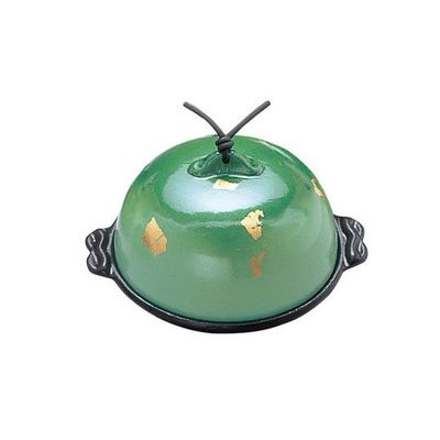 遠藤商事 アルミ高瀬陶板鍋 金彩・緑 小 13cm 62-6791-34 1個（直送品）