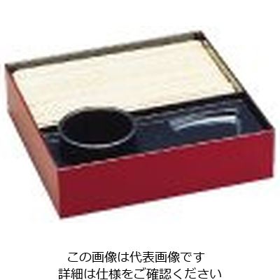若泉漆器 角座敷ザル 朱 1ー529ー1 竹ス 62-6799-53 1個（直送品）