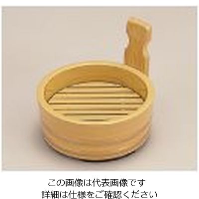 若泉漆器 5寸片手桶 白木金帯 本体 1ー658ー3 62-6798-17 1個（直送品）