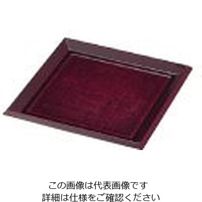 若泉漆器 7寸角布目そば皿 溜 (底板付) 1ー535ー4 本体 62-6799-62 1個（直送品）