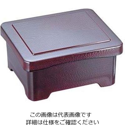 若泉漆器 象足丼重(小)新木目溜内朱塗 Uー1ー7 62-6800-91 1個（直送品）