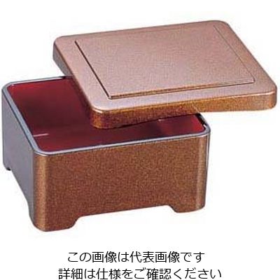 若泉漆器 象足丼重(小)梨地内朱塗 Uー1ー10 62-6800-92 1個（直送品）