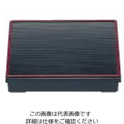 若泉漆器 9寸長手松花堂 黒千筋天朱 (仕切別)1ー239ー5 62-6802-17 1個（直送品）