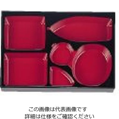 若泉漆器 尺3寸千筋松花堂用DX仕切 朱天黒 1ー354ー6 62-6801-98 1個（直送品）