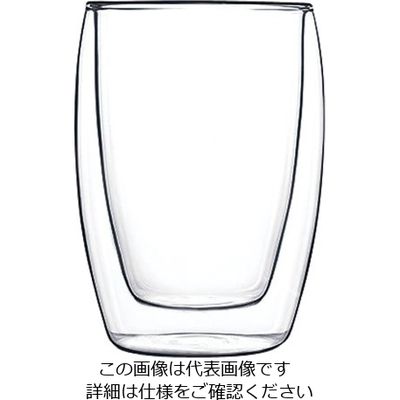 Bormioli Luigi ダブルウォールドリンクデザイン(2ヶ入) ジュース 10354/01 1ケース(2個) 62-6809-73（直送品）