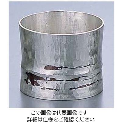 遠藤商事 銅錫被 刷毛目竹形1ツ節ぐい呑 平カット 70cc 62-6818-22 1個（直送品）