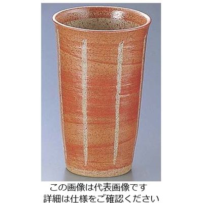 エムズジャパン 彫十草カップ 赤 (小) D03-25 1個 62-6819-64（直送品）