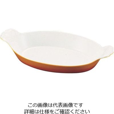 遠藤商事 シェーンバルド オーバルグラタン皿 茶 (手付) 0298-28B 1個 62-6822-16（直送品）