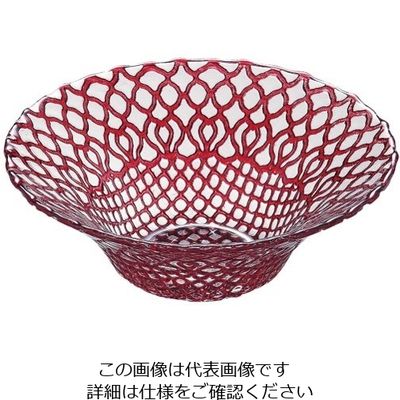 ミヤザキ食器 ハナ ボール 21cm RD HA2103 1個 62-6834-97（直送品）