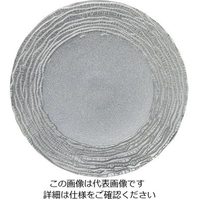 ミヤザキ食器 マラケシュ チャージャープレート シルバー 32cm 1枚 62-6835-10（直送品）