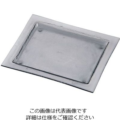遠藤商事 タイガーグラス レクタンギュラープレート 061ー192ー12 グレー 62-6835-74 1枚（直送品）