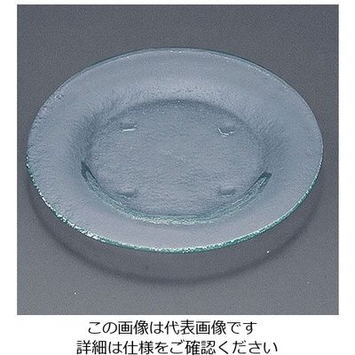 遠藤商事 タイガーグラス ラウンドプレート 205 クリア 163-031-00 1枚 62-6835-89（直送品）
