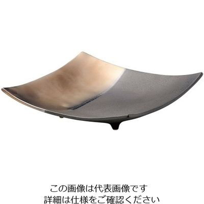 ミヤザキ食器 奏 スクエアプレート ゴールドブラック 26cm 62-6839-78 1枚（直送品）