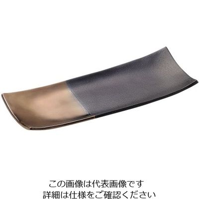 ミヤザキ食器 奏 長角皿 ゴールドブラック 21cm 62-6839-81 1枚（直送品）