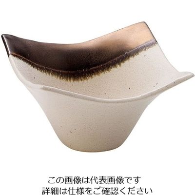 ミヤザキ食器 奏 角小鉢 ゴールドホワイト 11cm 62-6839-86 1個（直送品）